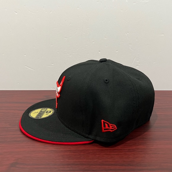 New Era, 59Fifty Fitted Hat, Chicago Bulls, Black & Red - Picture 4 of 9